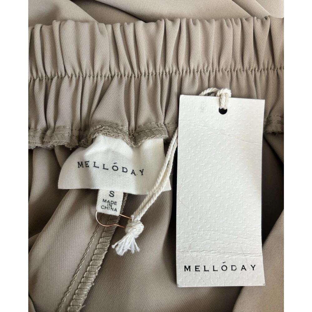 NWT Melloday Ivory/Cream Pull on Elastic Waist Pant Size Small New - Picture 3 of 11
